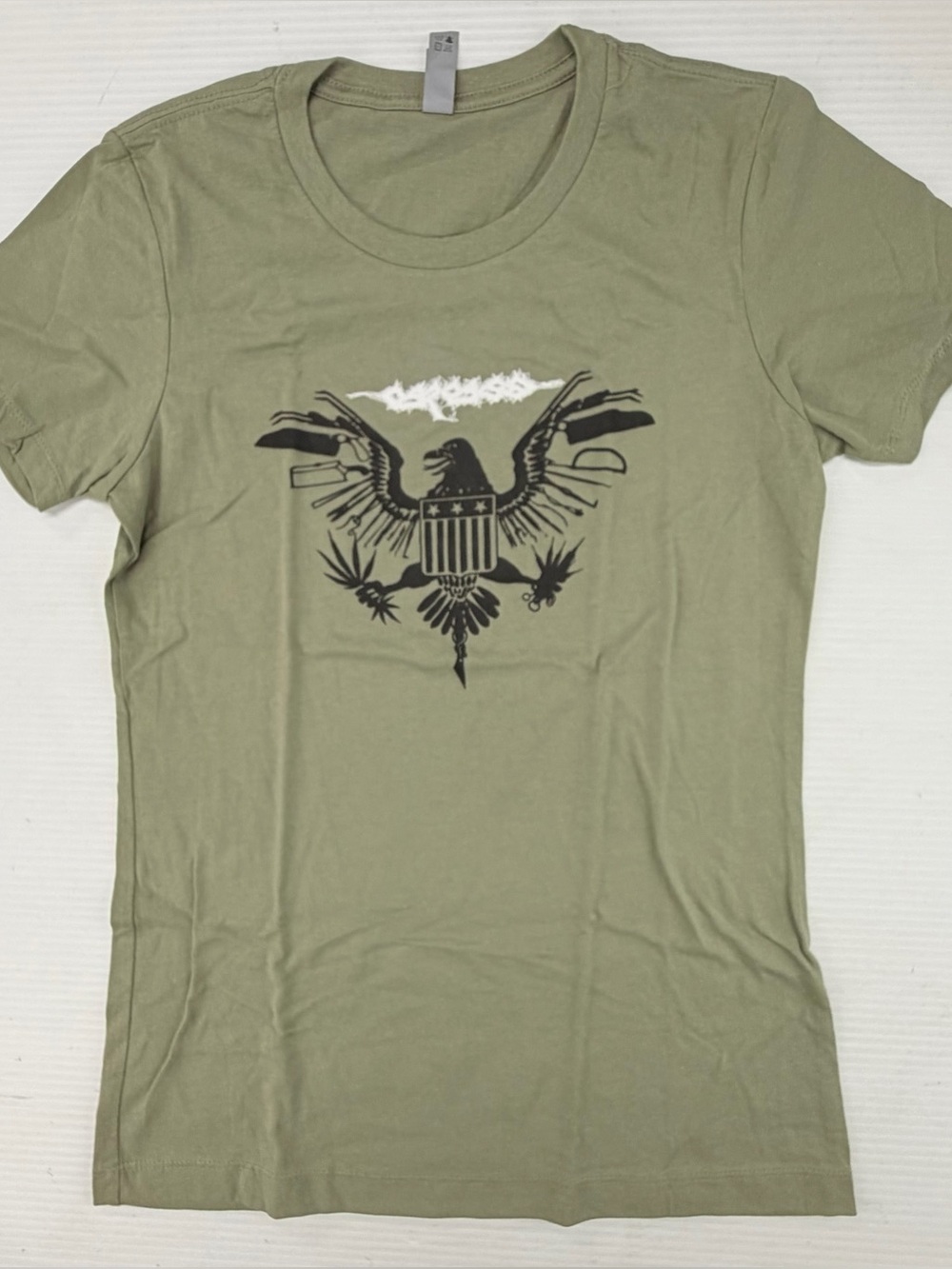 Carcass Women’s Olive Graphic Eagle Crewneck Tee